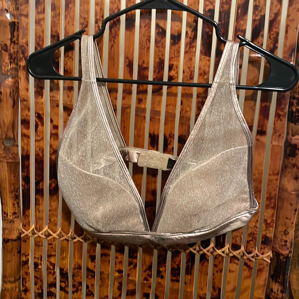 Sparkled gold bralette